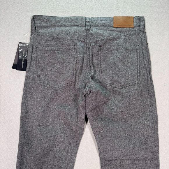 French Connection Summit Trouser‎ Womens 34 Black Melage Gray Straight Spiderman - Picture 6 of 14